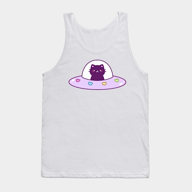 Kitty Spaceship Tank Top by Jellygeist